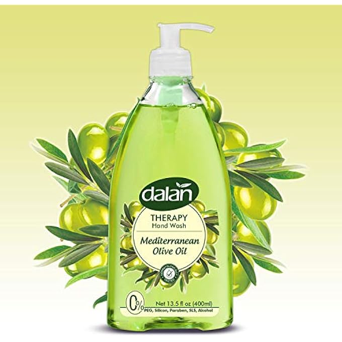 Dalan THERAPY MEDITERRANEAN OLIVE OIL ULTRA MOISTURIZING LIQUID HAND SOAP FOR NORMAL AND DRY HANDS FRESH CLEAN AND SOFT FEELING (13.5 FL OZ / 400 ML (PACK OF 6)) - Image 4